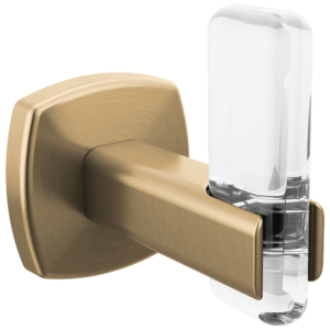 Brizo Allaria™: Robe Hook In Luxe Gold / Clear Acrylic