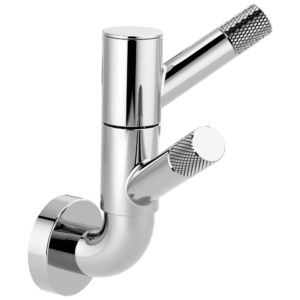 Brizo Litze®: Rotating Double Robe Hook With Knurling In Chrome