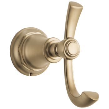 Brizo Rook®: Double Robe Hook In Luxe Gold