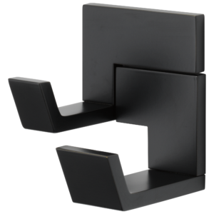 Brizo Sider®: Double Robe Hook In Matte Black