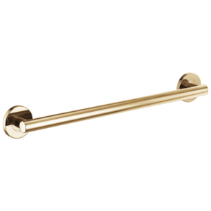 Brizo Other: 24″ Linear Round Grab Bar In Polished Gold