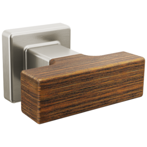 Brizo Frank Lloyd Wright®: Drawer Knob In Luxe Nickel / Teak Wood