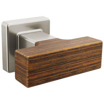 Brizo Frank Lloyd Wright®: Drawer Knob In Luxe Nickel / Teak Wood