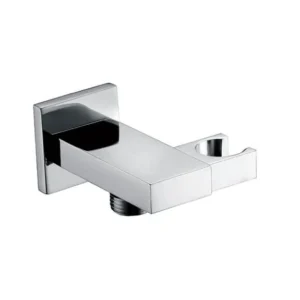 Mountain Plumbing Rectangular Waterway Elbow with Adjustable Handshower Holder In Polished Nickel