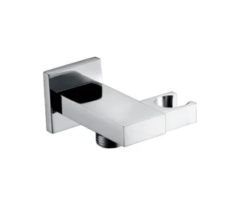 Mountain Plumbing Rectangular Waterway Elbow with Adjustable Handshower Holder In Pewter