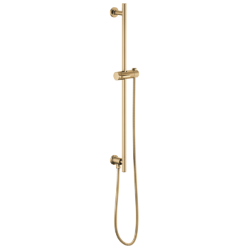 Brizo Essential™ Shower: Linear Round Slide Bar With Hose In Luxe Gold