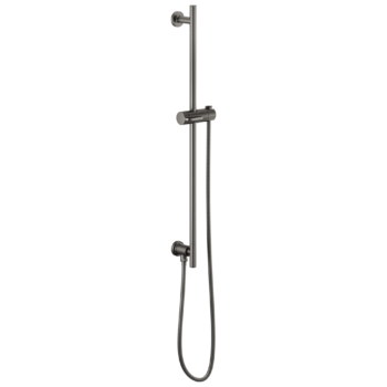 Brizo Essential™ Shower: Linear Round Slide Bar With Hose In Luxe Steel