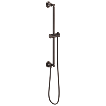 Brizo Essential™ Shower: Classic Round Slide Bar With Hose In Venetian Bronze