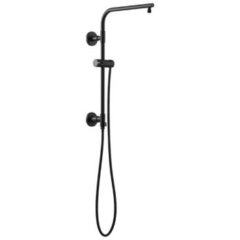 Brizo Essential™ Shower: 18" Linear Round Shower Column In Matte Black