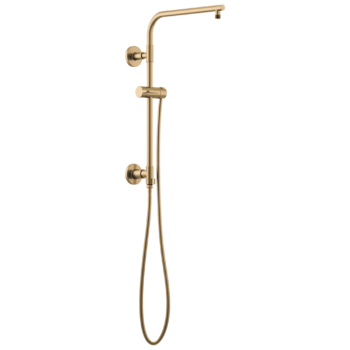 Brizo Essential™ Shower: 18" Linear Round Shower Column In Luxe Gold