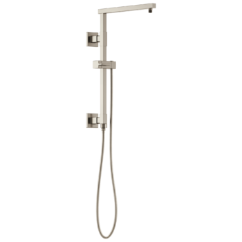Brizo Essential™ Shower: 18" Linear Square Shower Column In Luxe Nickel
