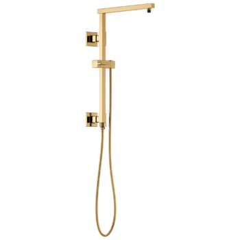 Brizo Essential™ Shower: 18" Linear Square Shower Column In Polished Gold