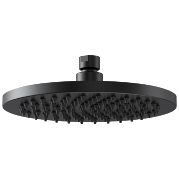 Brizo Essential™ Shower: 8" Linear Round Single-Function Raincan Shower Head - 2.5 GPM In Matte Black