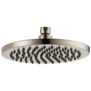 Brizo Brizo Universal Showering: 8″ Linear Round Single-Function Raincan Shower Head – 1.75 GPM In Brushed Nickel