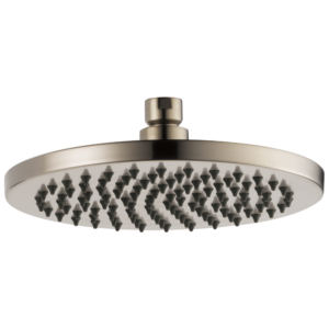 Brizo Essential™ Shower: 8″ Linear Round Single-Function Raincan Shower Head – 1.75 GPM In Brushed Nickel