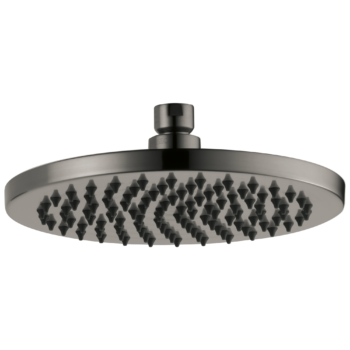 Brizo Essential™ Shower: 8" Linear Round Single-Function Raincan Shower Head - 1.75 GPM In Luxe Steel