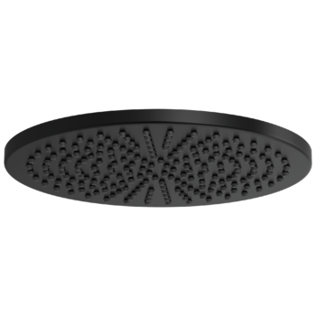Brizo Essential™ Shower: 12" Linear Round Single-Function Raincan Shower Head - 2.5 GPM In Matte Black