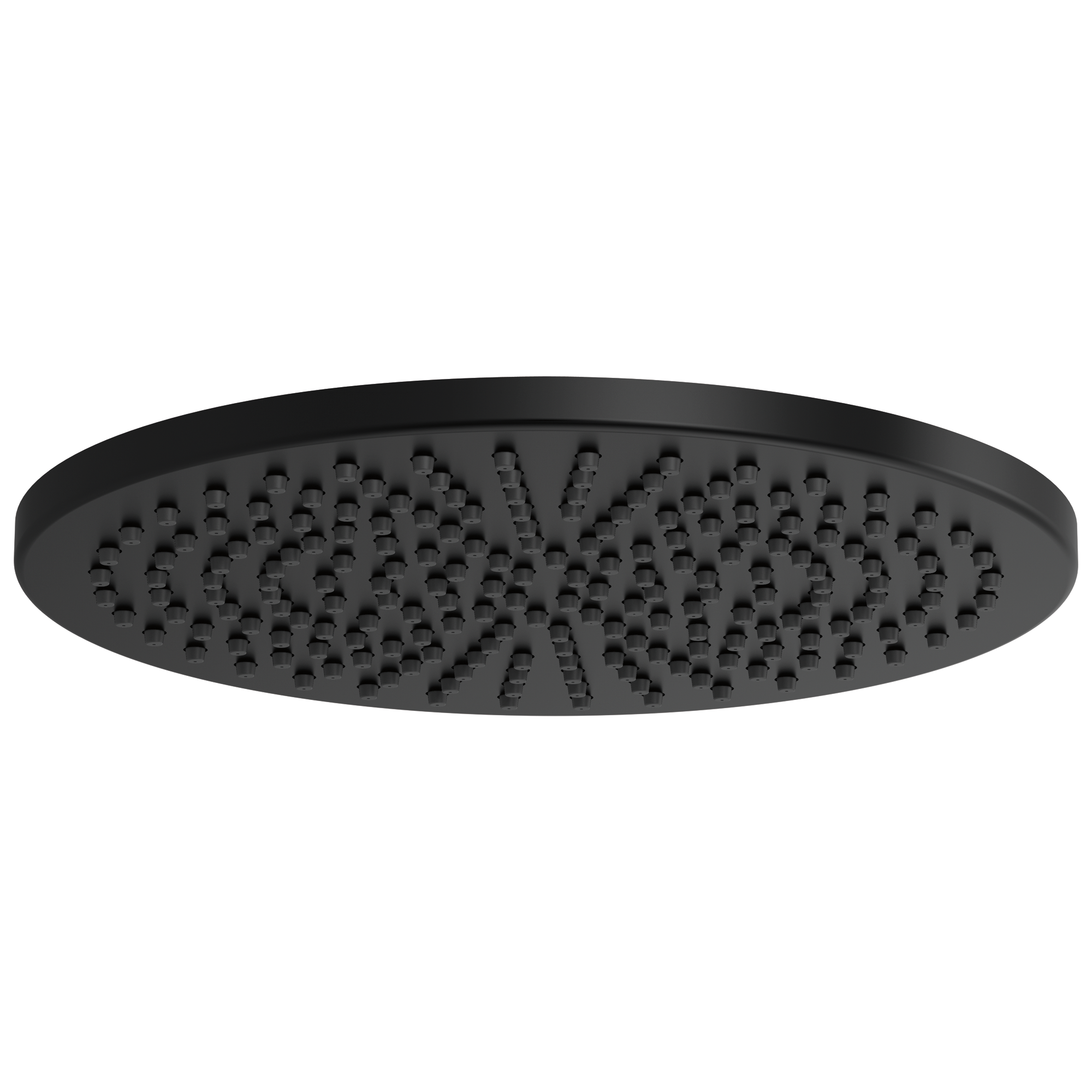 Brizo Essential™ Shower: 12" Linear Round Single-Function Raincan Shower Head - 2.5 GPM In Matte Black