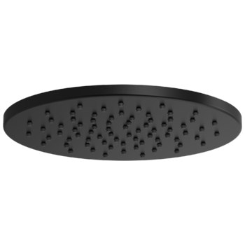 Brizo Essential™ Shower: 12" Linear Round Single-Function Raincan Shower Head - 1.75 GPM In Matte Black