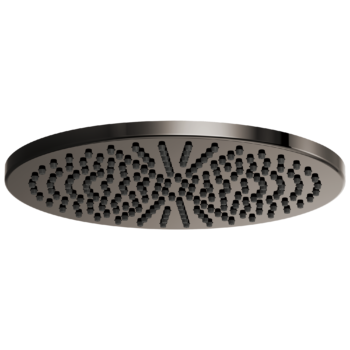 Brizo Other: 12" Linear Round Single-Function Raincan Shower Head - 2.5 GPM In Brilliance Black Onyx