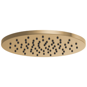 Brizo Essential™ Shower: 12" Linear Round Single-Function Raincan Shower Head - 1.75 GPM In Luxe Gold