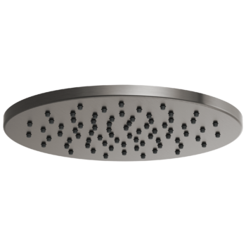 Brizo Essential™ Shower: 12" Linear Round Single-Function Raincan Shower Head - 1.75 GPM In Luxe Steel