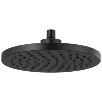 Brizo Essential™ Shower: 10" Linear Round Single-Function Raincan Shower Head - 1.75 GPM In Matte Black