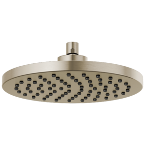 Brizo Brizo Universal Showering: 10″ Linear Round Single-Function Raincan Shower Head – 1.75 GPM In Brushed Nickel