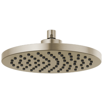 Brizo Essential™ Shower: 10" Linear Round Single-Function Raincan Shower Head - 1.75 GPM In Brushed Nickel