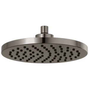 Brizo Brizo Universal Showering: 10″ Linear Round Single-Function Raincan Showerhead In Brilliance Black Onyx