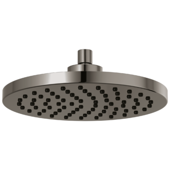 Brizo Essential™ Shower: 10" Linear Round Single-Function Raincan Showerhead In Brilliance Black Onyx