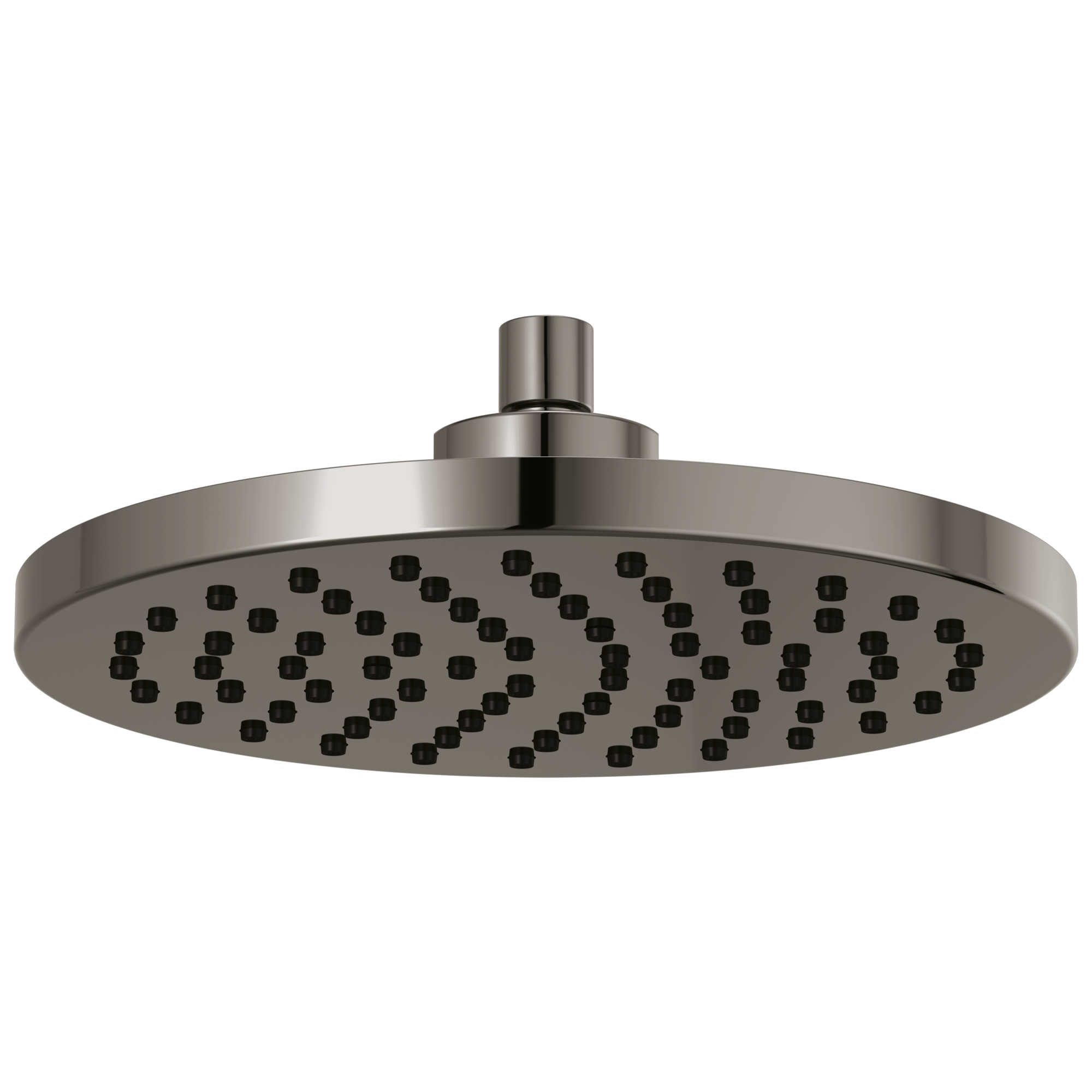 Brizo Essential™ Shower: 10" Linear Round Single-Function Raincan Showerhead In Brilliance Black Onyx