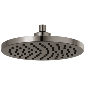 Brizo Brizo Universal Showering: 10″ Linear Round Single-Function Raincan Showerhead In Brilliance Black Onyx