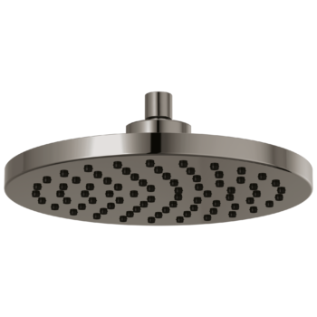 Brizo Essential™ Shower: 10" Linear Round Single-Function Raincan Showerhead In Brilliance Black Onyx