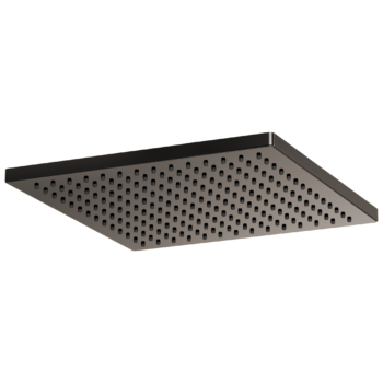 Brizo Other: 12" Linear Square Single-Function Raincan Shower Head - 2.5 GPM In Brilliance Black Onyx
