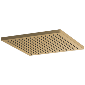 Brizo Essential™ Shower: 12" Linear Square Single-Function Raincan Shower Head - 2.5 GPM In Luxe Gold