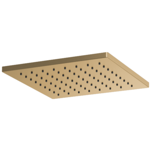 Brizo Essential™ Shower: 12″ Linear Square Single-Function Raincan Shower Head – 1.75 GPM In Luxe Gold