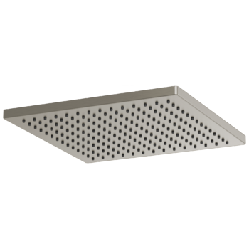 Brizo Essential™ Shower: 12" Linear Square Single-Function Raincan Shower Head - 2.5 GPM In Luxe Nickel