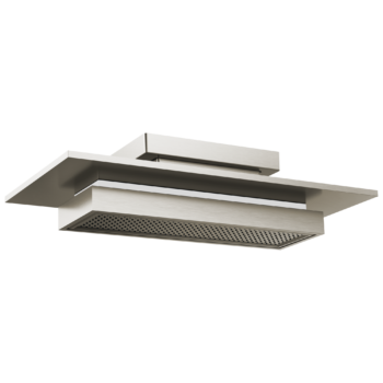 Brizo Frank Lloyd Wright®: 21” Single-Function Raincan Shower Head with Integrated Lighting - 2.5 GPM In Luxe Nickel