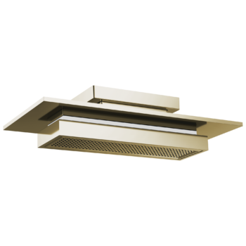 Brizo Frank Lloyd Wright®: 21” Single-Function Raincan Shower Head with Integrated Lighting - 2.5 GPM In Polished Nickel