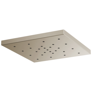 Brizo Essential™ Shower: 14” Linear Round H2OKinetic® Single-Function Raincan Shower Head In Brushed Nickel