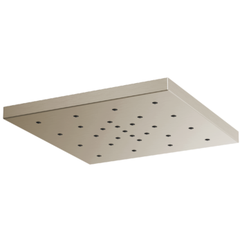 Brizo Essential™ Shower: 14” Linear Round H2OKinetic® Single-Function Raincan Shower Head In Brushed Nickel