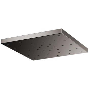Brizo Essential™ Shower: 14” Linear Square H2OKinetic® Single-Function Raincan Shower Head 2.5 GPM In Brilliance Black Onyx