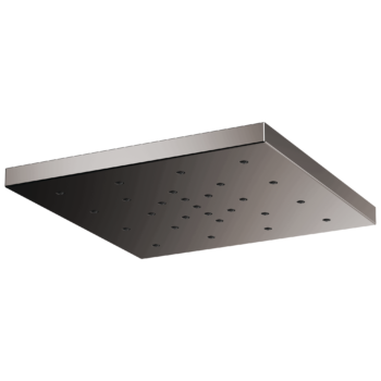 Brizo Essential™ Shower: 14” Linear Round H2OKinetic® Single-Function Raincan Shower Head In Brilliance Black Onyx