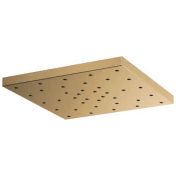 Brizo Essential™ Shower: 14” Linear Square H2OKinetic® Single-Function Raincan Shower Head 2.5 GPM In Luxe Gold
