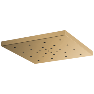 Brizo Essential™ Shower: 14” Linear Round H2OKinetic® Single-Function Raincan Shower Head In Luxe Gold