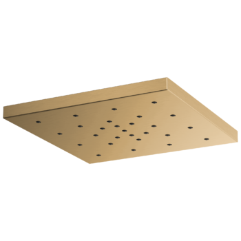 Brizo Essential™ Shower: 14” Linear Round H2OKinetic® Single-Function Raincan Shower Head In Luxe Gold