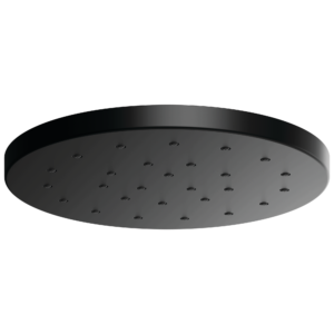 Brizo Essential™ Shower: 14” Linear Round H2OKinetic® Single-Function Raincan Shower Head In Matte Black