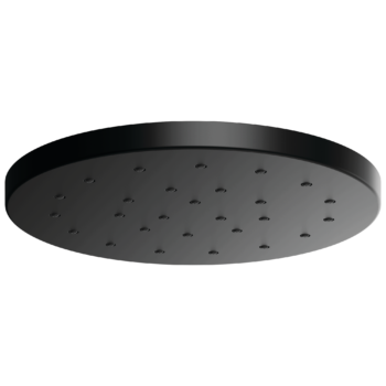 Brizo Essential™ Shower: 14” Linear Round H2OKinetic® Single-Function Raincan Shower Head In Matte Black