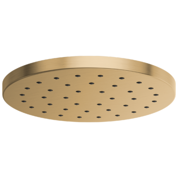 Brizo Essential™ Shower: 14” Linear Round H2OKinetic® Single-Function Raincan Shower Head 2.5 GPM In Luxe Gold